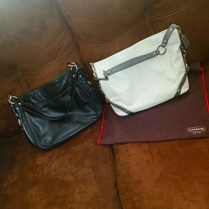 2 Coach leather bags/1 dust bag.